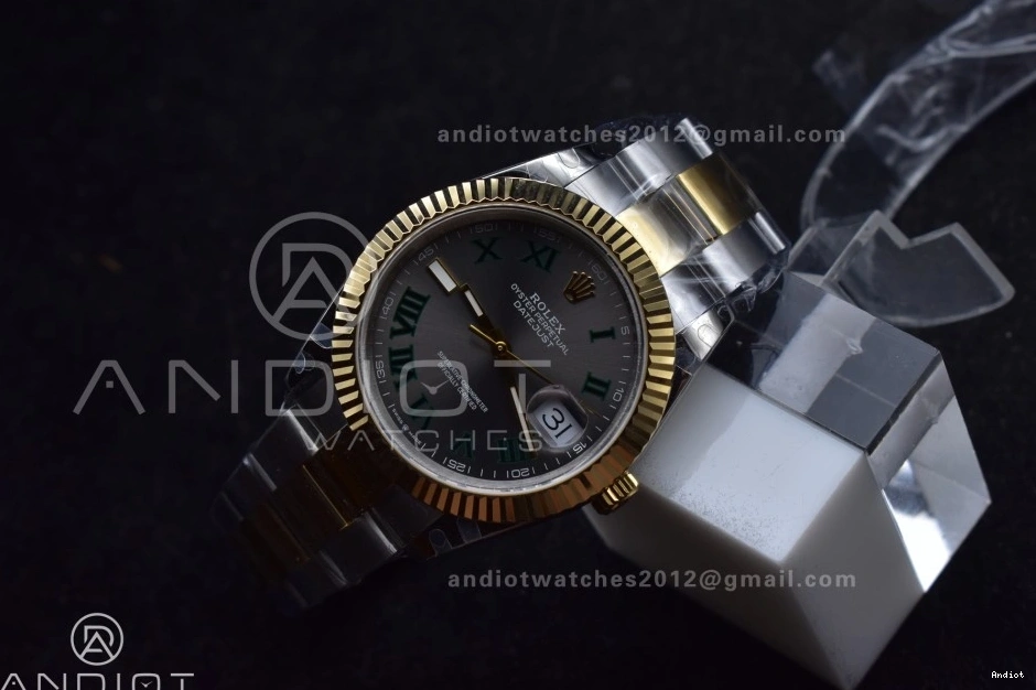 DateJust Steel 904L 41 Green on A2836 YG Edition Dial SS 126333 1:1 SS Bracelet Oyster YG Best Roman GMF Gray 0517